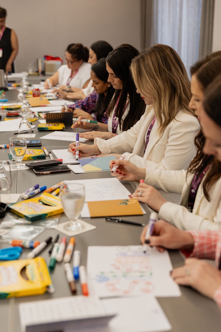 Participants in an arts-in-health workshop